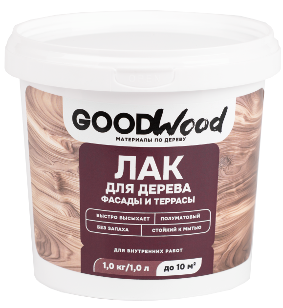 Лак для дерева, фасады и террасы GOODWOOD 1 кг