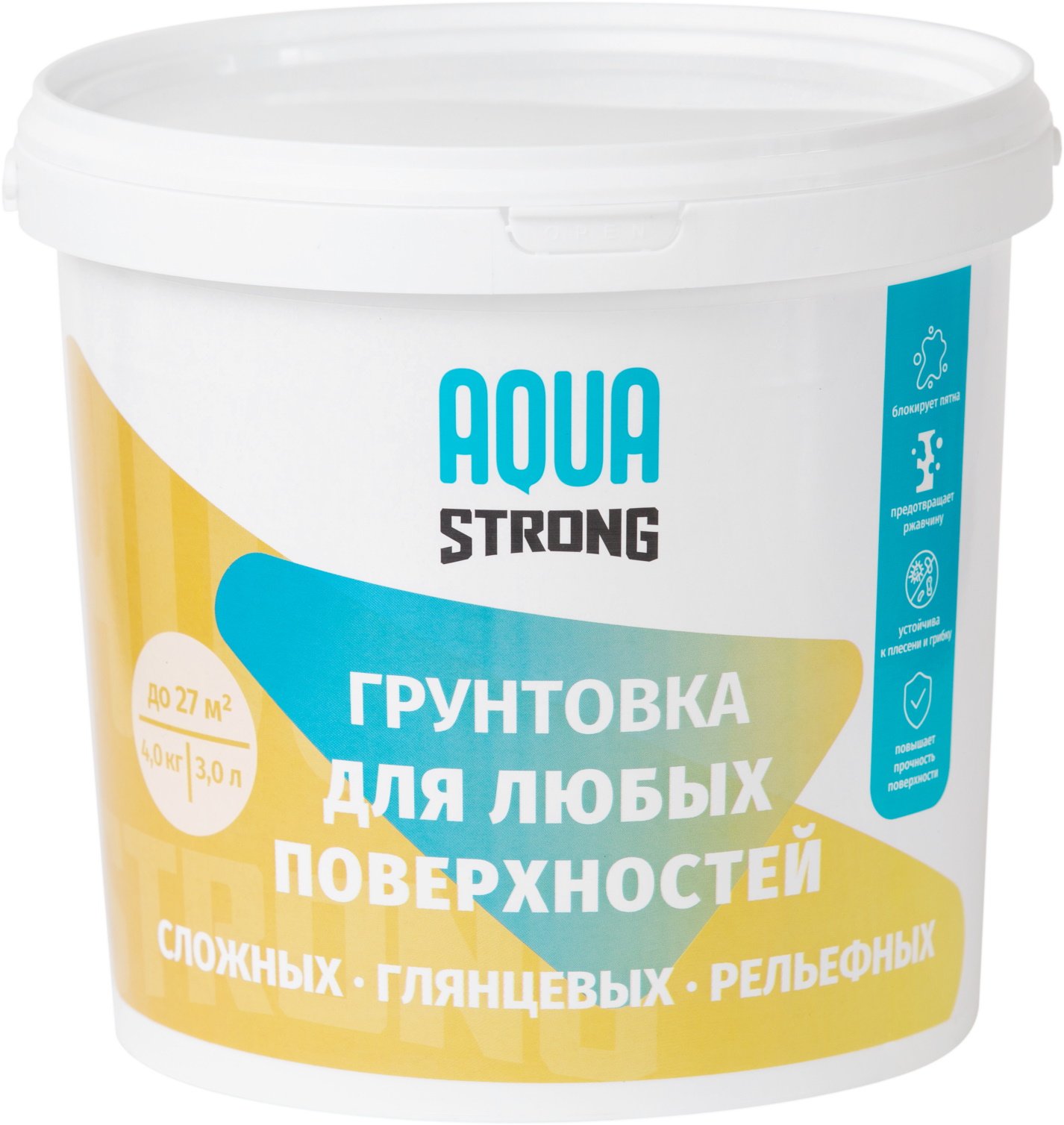 Грунтовка для любых поверхностей 4 кг AQUASTRONG