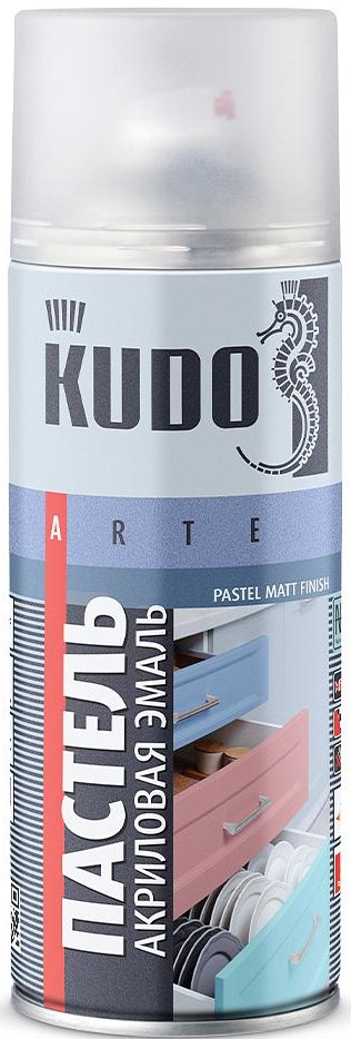 Эмаль акриловая KUDO матовая пастель зеленый 0530 G10Y 520мл