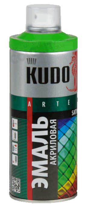 Эмаль универсальная акриловая KUDO satin RAL 6018 ярко-зеленая