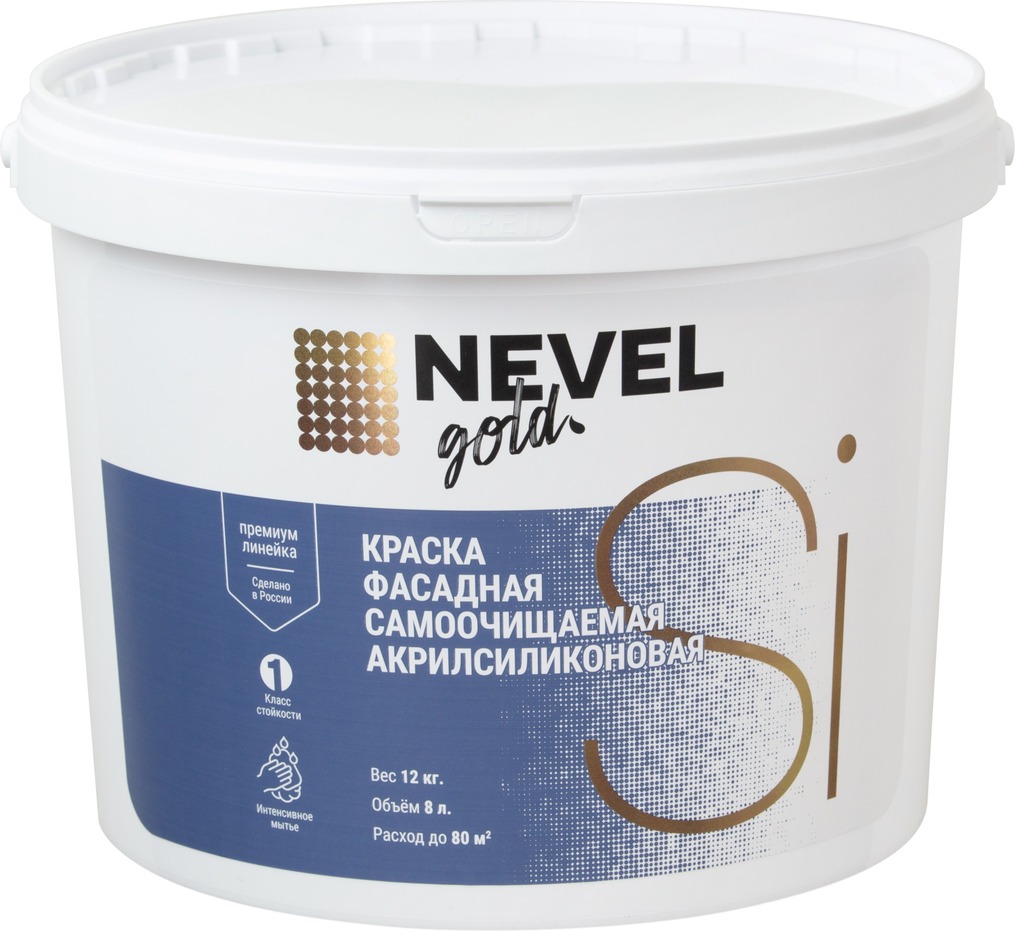 Краска NEVEL GOLD Si фасадная 12 кг