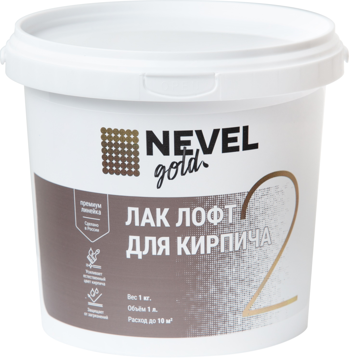 Лак в стиле лофт для кирпича матовый NEVEL GOLD 1 кг