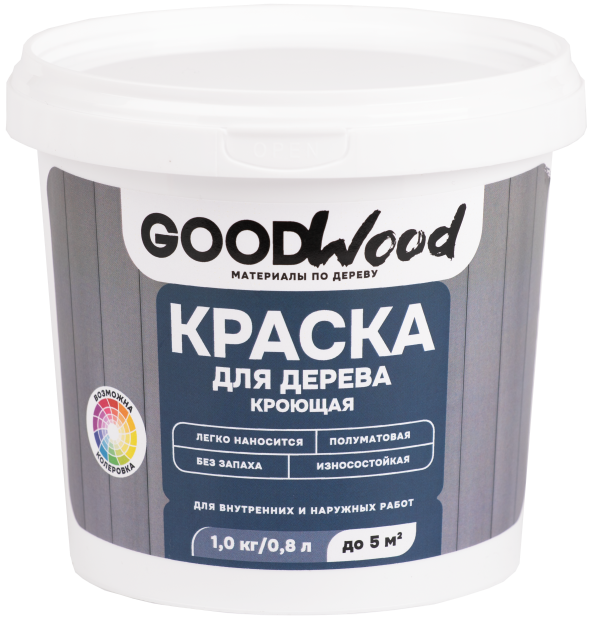 Краска для дерева кроющая GOODWOOD 1 кг