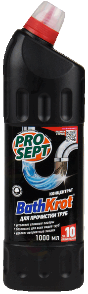 Средство для прочистки труб PROSEPT Bath Prof 1л