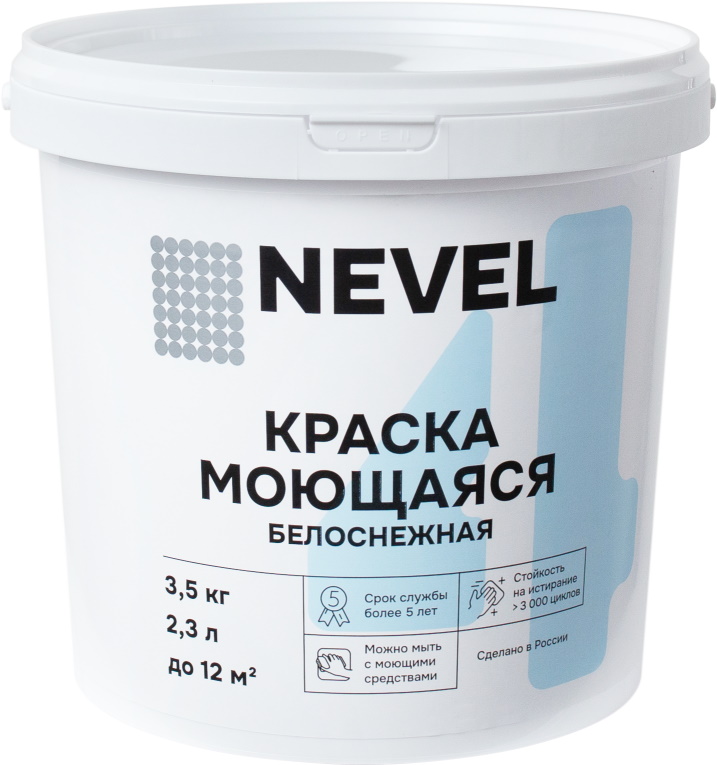 Краска моющаяся NEVEL 3,5 кг