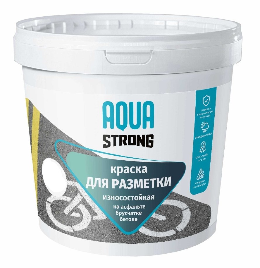 Краска для разметки белая AQUASTRONG 6 кг