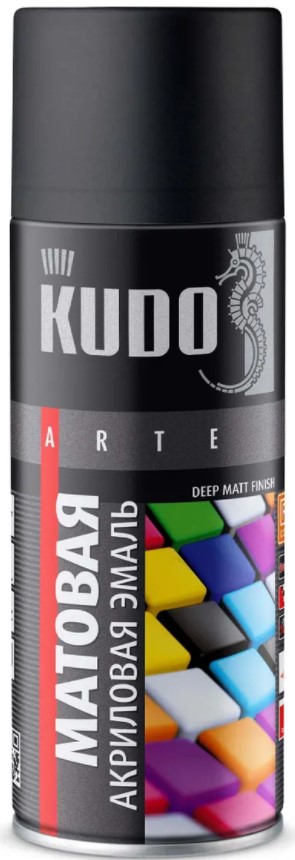 Эмаль универсальная акриловая KUDO RAL 9005 черная матовая