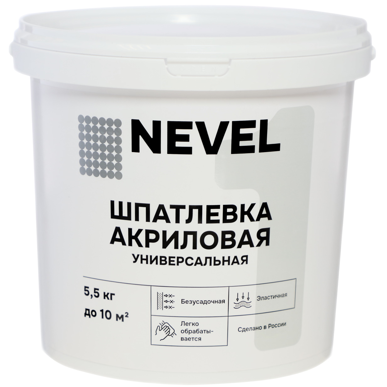 Шпатлевка акриловая NEVEL 5,5 кг