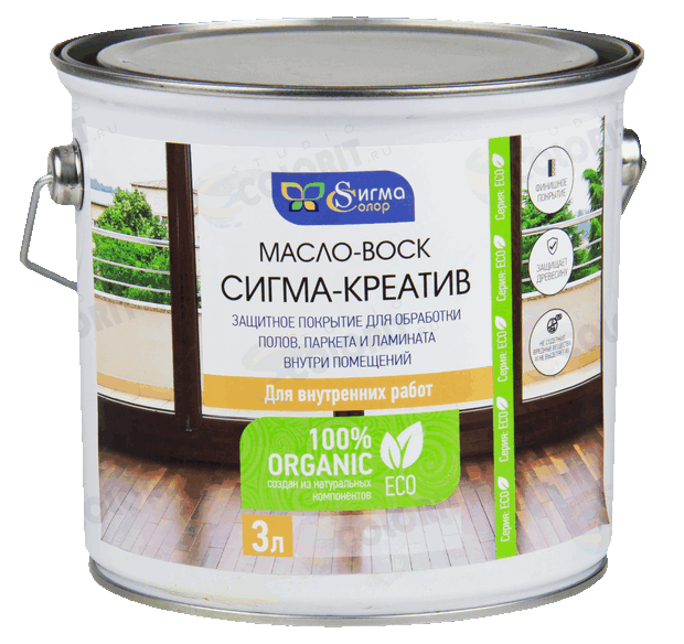 Масло-воск СИГМА-КРЕАТИВ бесцветный 3л