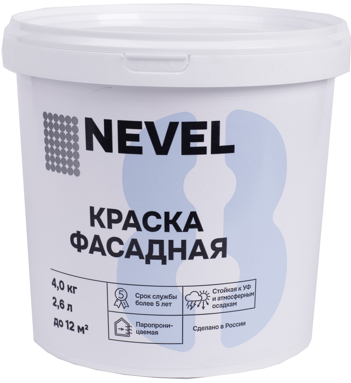 Краска фасадная NEVEL 4 кг