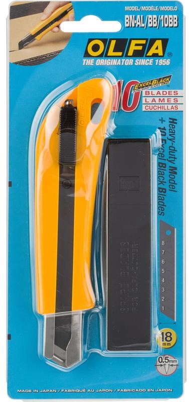 Нож 18 мм + лезвия 10 шт OLFA