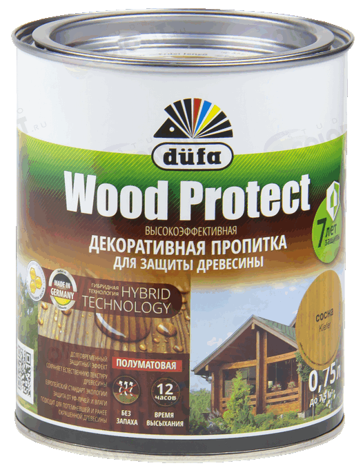 Пропитка для дерева DUFA WOOD PROTECT сосна 0,75л