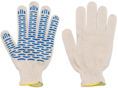 Перчатки х/б 10 класс 4 нити Волна