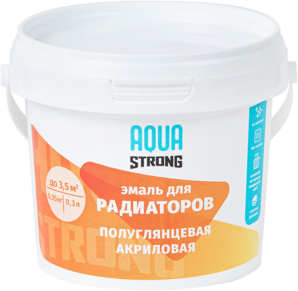 Эмаль для радиаторов AQUASTRONG 0,35 кг