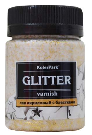 Лак акриловый глиттерный KolerPark золото 50 мл
