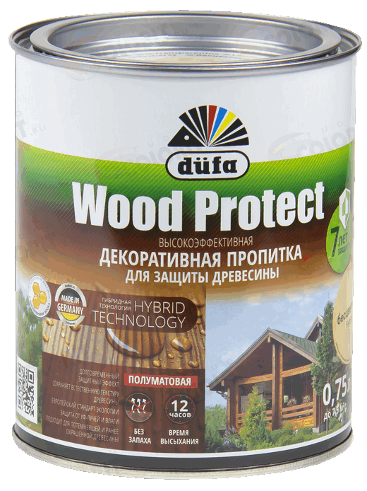 Пропитка для дерева DUFA WOOD PROTECT бесцветная 0,75л