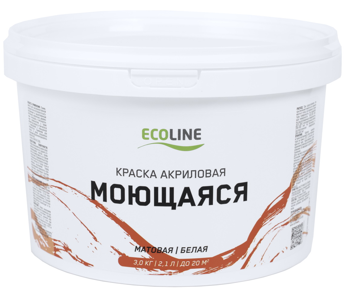 Краска моющаяся ECOLINE 3 кг