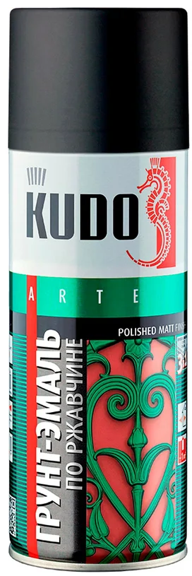 Грунт-эмаль по ржавчине KUDO черная RAL 9005
