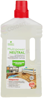 Средство для мытья полов всех типов с антистатическим эффектом Prosept Multipower Neutral 1л