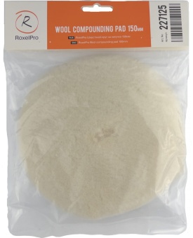 227125RoxlPro шерстянной полировальник из овечей шерсти на липучке 150мм