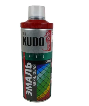 Эмаль универсальная акриловая KUDO satin RAL 3000 огненно-красная