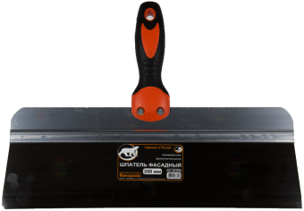 Шпатель фасадный 350 мм, нержавеющая сталь, двухкомпонентная ручка ПРОФИ