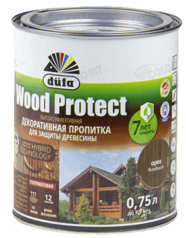 ПРОПИТКА ДЕКОРАТИВНАЯ WOOD PROTECT ВУД ПРОТЕКТ DUFA ДЮФА ОРЕХ