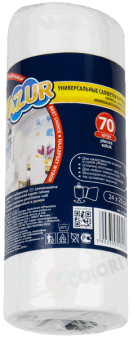 Салфетка AZUR универсальная 70шт. в рулоне 25на24 2040