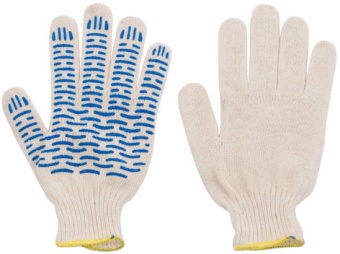 Перчатки хб 10 класс 4 нити Волна