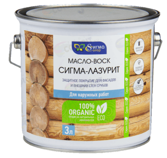 Сигма Колор масло-воск сигма-лазурит бесцветный 3 л