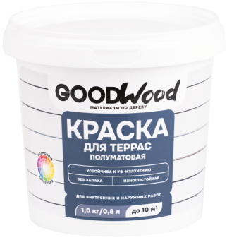 Краска для террас Good Wood 1 кг