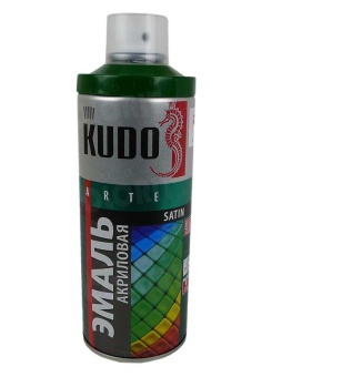 Эмаль универсальная акриловая KUDO satin RAL 6002 зеленая листва