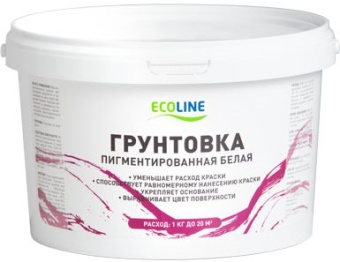 Грунтовка Пигментированная Белая ECOLINE