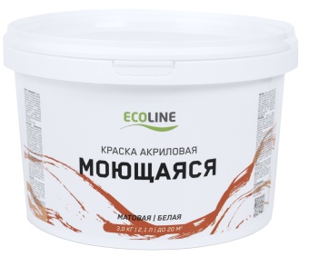 Краска моющаяся Ecoline 3кг