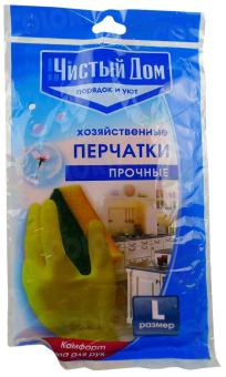 Перчатки хозяйственные L Чистый дом