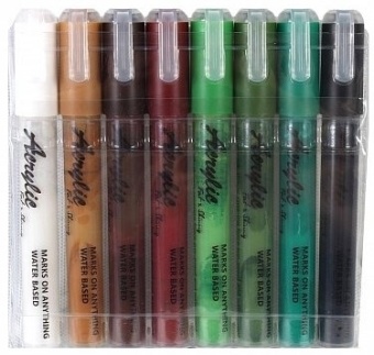 Fat&Skinny набор маркеров акриловых 5 мм - 2 мм forest 8 шт