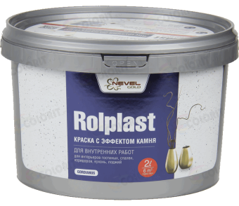 КРАСКА С ЭФФЕКТОМ КАМНЯ GORDIANUS ROLPLAST РОЛПЛАСТ NEVEL GOLD 2 кг